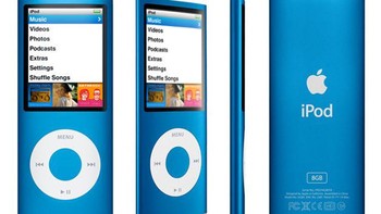 iPod Nano generasi keempat tampil lebih seksi dengan desain baru. Foto: istimewa