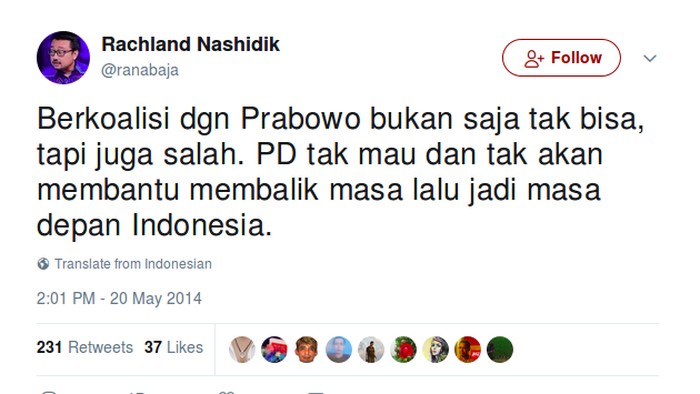 Viral Tweet Elite PD soal Prabowo, Gerindra: Ada Pihak yang Resah