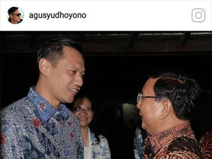 AHY Sempat Ngobrol 4 Mata dengan Prabowo, Apa yang Dibahas?