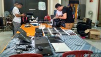 Sejumlah barang bukti berhasil disita.