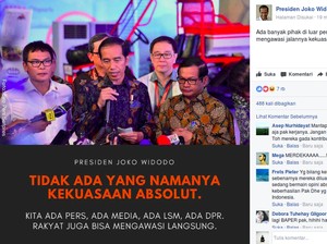 Jokowi Kembali Tegaskan Tak Ada Kekuasaan Absolut