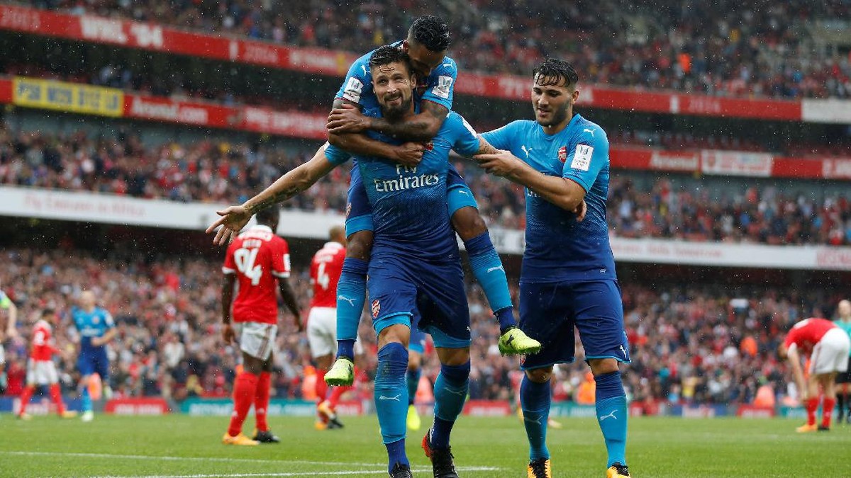 Arsenal menang 5-2 atas Benfica (Matthew Childs/Action Images via Reuters)