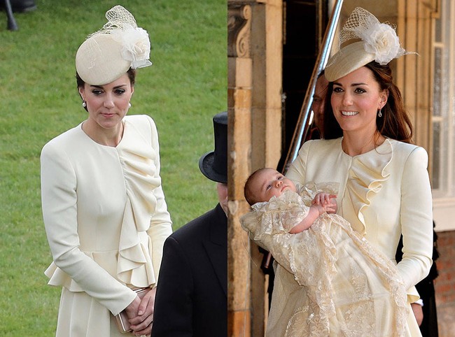 Gaun putih cantik dengan aksen ruffle dari Alexander McQueen ini dipakai pertamakalinya di pembaptisan Pangeran George tahun 2013, dan kemudian untuk pesta taman di tahun 2016.Foto: Ist.