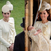Gaun putih cantik dengan aksen ruffle dari Alexander McQueen ini dipakai pertamakalinya di pembaptisan Pangeran George tahun 2013, dan kemudian untuk pesta taman di tahun 2016.Foto: Ist.