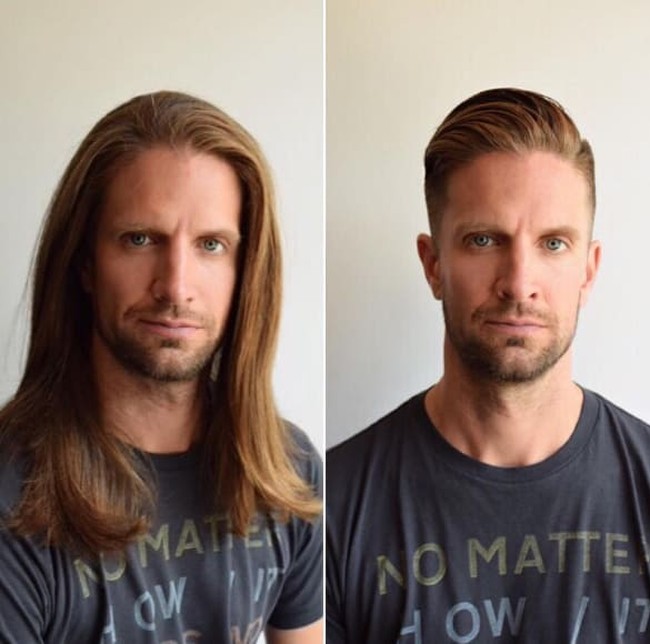 Rambut yang panjang dibabat menjadi pendek. Buktikan bahwa potong rambut bisa membuat pria tampak lebih hot. Foto: dok. Instagram