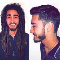 Make over besar-besaran. Rambut gimbalnya dicukur membuat pria ini mirip Zayn Malik. Foto: dok. Instagram