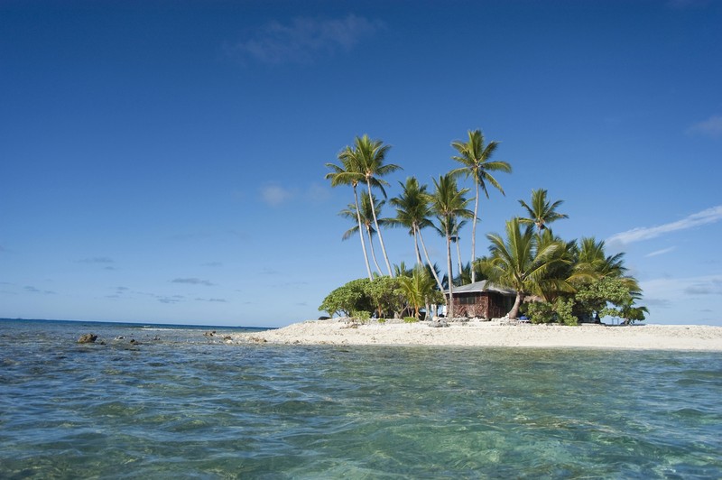 Beautiful view of Palau tropical islands and Pacific ocean from above
