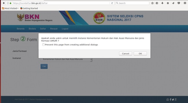 Tutorial Daftar Online CPNS 2017