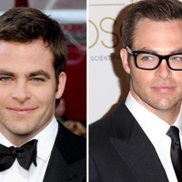 Chris Pine terlihat tampan dan pintar dengan kacamata berframe hitam. Foto: Getty Images