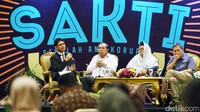 Hadir sebagai pembicara (kiri-kanan) Wakil Ketua KPK RI, Laode M Syarif,  Komisioner Komisi Aparatur Sipil Negara, Waluyo, Komisioner Komisi Informasi Pusat, Henny S Widyaningsih dan Komisioner Ombudsman RI, Alamsyah Saragih.