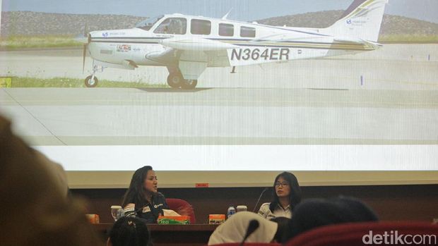 Shaesta yang tengah melakukan presentasi (Randy/detikTravel)