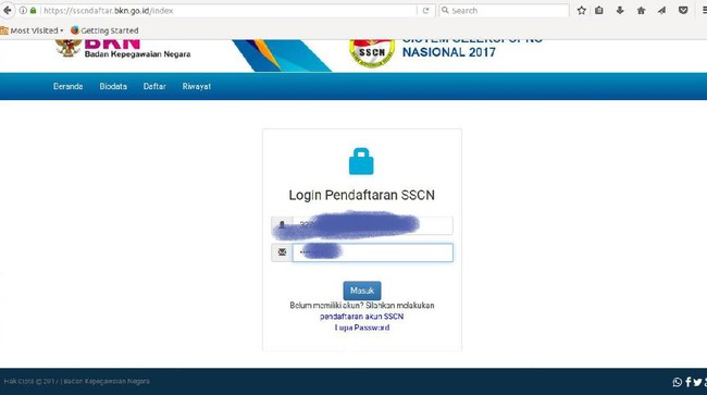 Tutorial Daftar Online CPNS 2017
