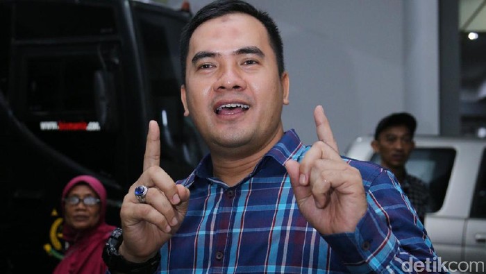 Saipul Jamil saat ditemui di Pengadilan Tipikor.
