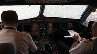 Bagian kaca kokpit juga retak cukup parah. Sang pilot asal Ukraina dijuluki heroik dan mendapat penghargaan dari Presiden Ukraina Petro Poroshenko. Facebook/Oleg Lungul