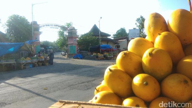 Penjual mangga podang menjamur di jalur Kediri-Jateng/