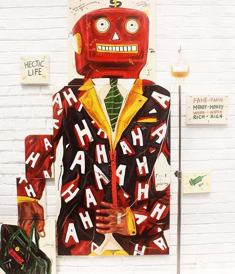 'HAHA', Lukisan Komedi dan Humor Naufal Abshar