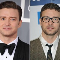 Wajah Justin Timbarlake tampak lebih muda dengan kacamata. Foto: Getty Images