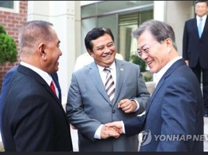 Usai Resmikan KRI Nagapasa-403, Menhan Bertemu Presiden Korsel