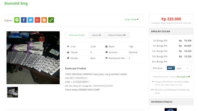 Waduh, Obat Keras Dumolid Banyak Dijual Online!