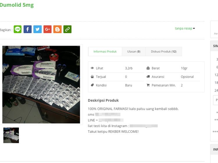 Waduh, Obat Keras Dumolid Banyak Dijual Online!