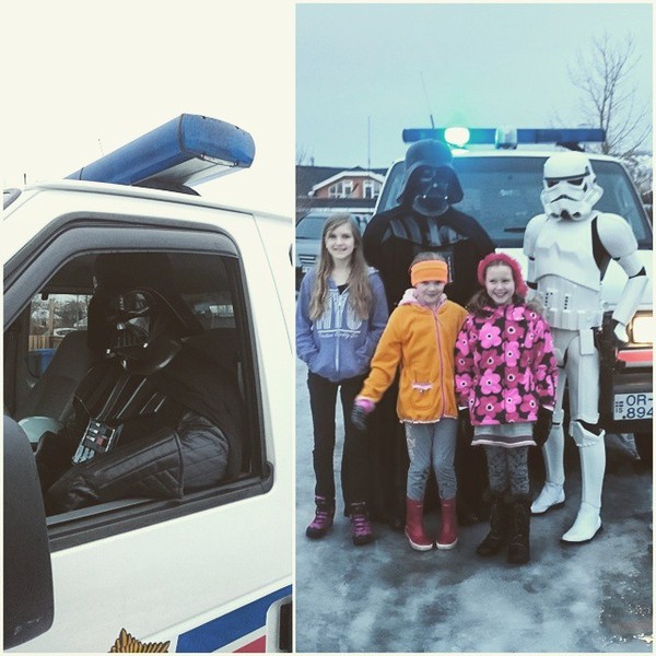 Saking amannya, polisi di Islandia tepatnya di Kota Reykjavik kerap bertingkah yang bikin turis tertawa. Seperti, patroli pakai kostum Star Wars! (Dok. logreglan/Instagram) Saking amannya, polisi di Islandia tepatnya di Kota Reykjavik kerap bertingkah yang bikin turis tertawa. Seperti, patroli pakai kostum Star Wars! (Dok. logreglan/Instagram)