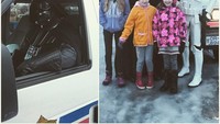 Saking amannya, polisi di Islandia tepatnya di Kota Reykjavik kerap bertingkah yang bikin turis tertawa. Seperti, patroli pakai kostum Star Wars! (Dok. logreglan/Instagram)