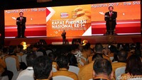 Dalam sambutannya, Jokowi menyebut pertumbuhan ekonomi Indonesia dalam keadaan yang sangat baik. Jokowi meminta agar momentum pertumbuhan ekonomi tersebut digunakan dengan sebaik-baiknya.