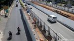 Foto: Mantap, Pembangunan LRT di Rasuna Said Mulai Dikerjakan