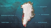 Inilah peta Greenland. Sebelah kanannya Kanada dan kirinya Eropa (Visit Greenland)