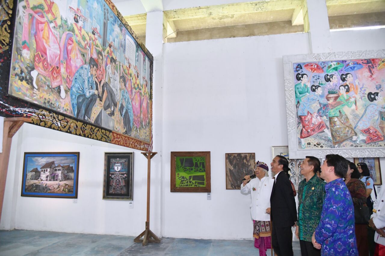Jokowi di Museum Nyoman Gunarsa, Bali