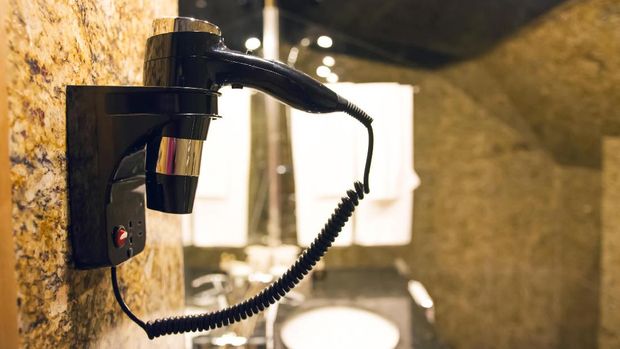 Luxury Bathroom Hair Dryer On The Wall