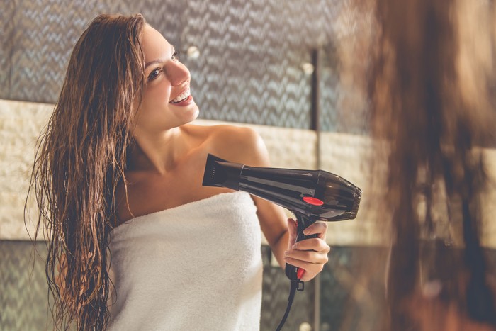 Luxury Bathroom Hair Dryer On The Wall