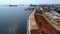 Tanggul yang dibangun sepanjang 120 km, terdiri dari tanggul pantai dan tanggul muara. (Kementerian PUPR).