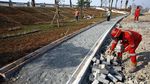 Pembangunan Taman untuk Percantik Tanggul Laut Kalibaru