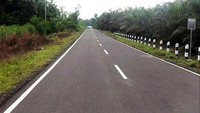 Selain mulus, Jalan Trans Papua bagian barat juga sudah dilengkapi dengan garis marka. (Kementerian PUPR).