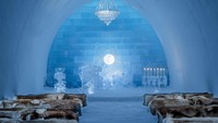 Biasanya jumlah kamar yang dibangun berjumlah 65 kamar. Terdapat 5 tipe kamar, art suite, deluxe suite, ice room, snow room dan group room (ICEHOTEL/Facebook)