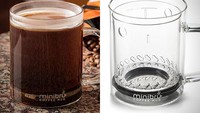 Floating Mug ini tak bakal membuat noda di meja saat kopi panas ditaruh. Karena mug ‘melayang’ sehingga tak tersentuh meja. Hanya tatakan yang dingin saja. Foto: Istimewa