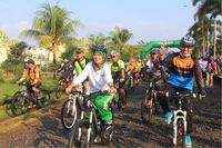 Bupati Lampung Timur Lepas Peserta Gowes Pesona Nusantara 2017
