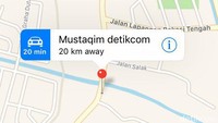 Perubahan nama itu mengundang tanya. Jika dilihat dengan aplikasi peta digital lain, dari iOS misalnya, nama jalan itu tetap Jalan Dewi Sartika. Foto: Mustaqim/detikcom