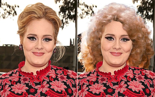 Duh penampilan penyanyi Adele seperti ibu-ibu dengan rambut ala 80-an.