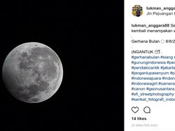 Keindahan Gerhana Bulan Parsial Hiasi Instagram