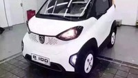 Mobil hanya akan memiliki 2 kursi saja, dengan ukuran jarak sumbu roda mencapai 1,6 meter. Lebih pendek dari mobil smart fortwo. Foto: Baojun dan CarNewsChina