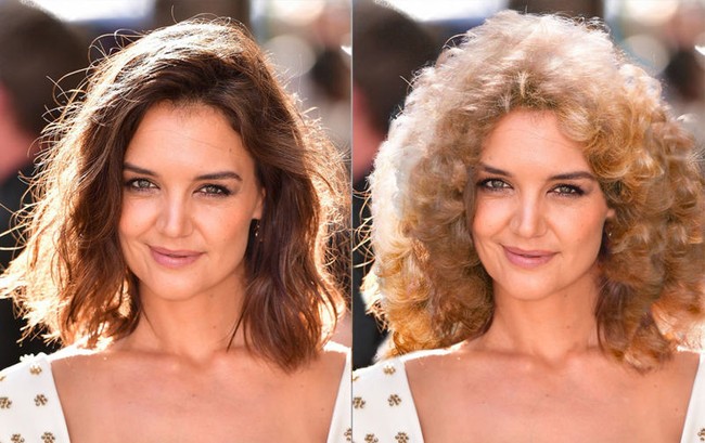 Rambut mengembang yang hampir kribo diminati oleh banyak wanita di era 80-an. Jika banyak seleb yang terlihat jadul dengan kreasi rambut tersebut, tapi Katie Holmes terlihat cocok dengan rambut model jadul tersebut.