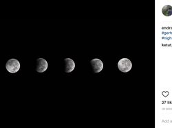 Keindahan Gerhana Bulan Parsial Hiasi Instagram