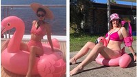 Ia juga meniru pose Kendall Jenner yang pastinya membuat kita tertawa melihatnya. (Dok. Instagram/celestebarber0