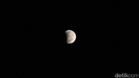 Puncak gerhana bulan sebagian terjadi pada pukul 01.20 WIB, Selasa (8/8/2017). Foto: Wisma Putra/detikcom