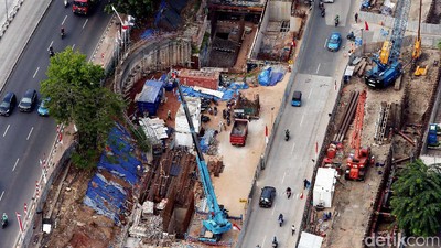 Foto : Pembangunan MRT Dukuh Atas Terus Digenjot