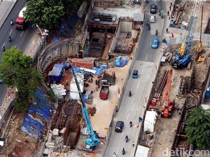 Foto : Pembangunan MRT Dukuh Atas Terus Digenjot