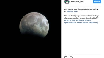 Proses gerhana pada saat bulan terbit bisa diamati di wilayah Eropa, bagian barat Afrika, selatan Samudera Atlantik, dan sebagian kecil di timur Amerika Selatan. Foto: Instagram @astrophile_bdg