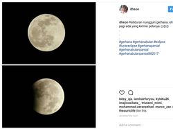 Keindahan Gerhana Bulan Parsial Hiasi Instagram